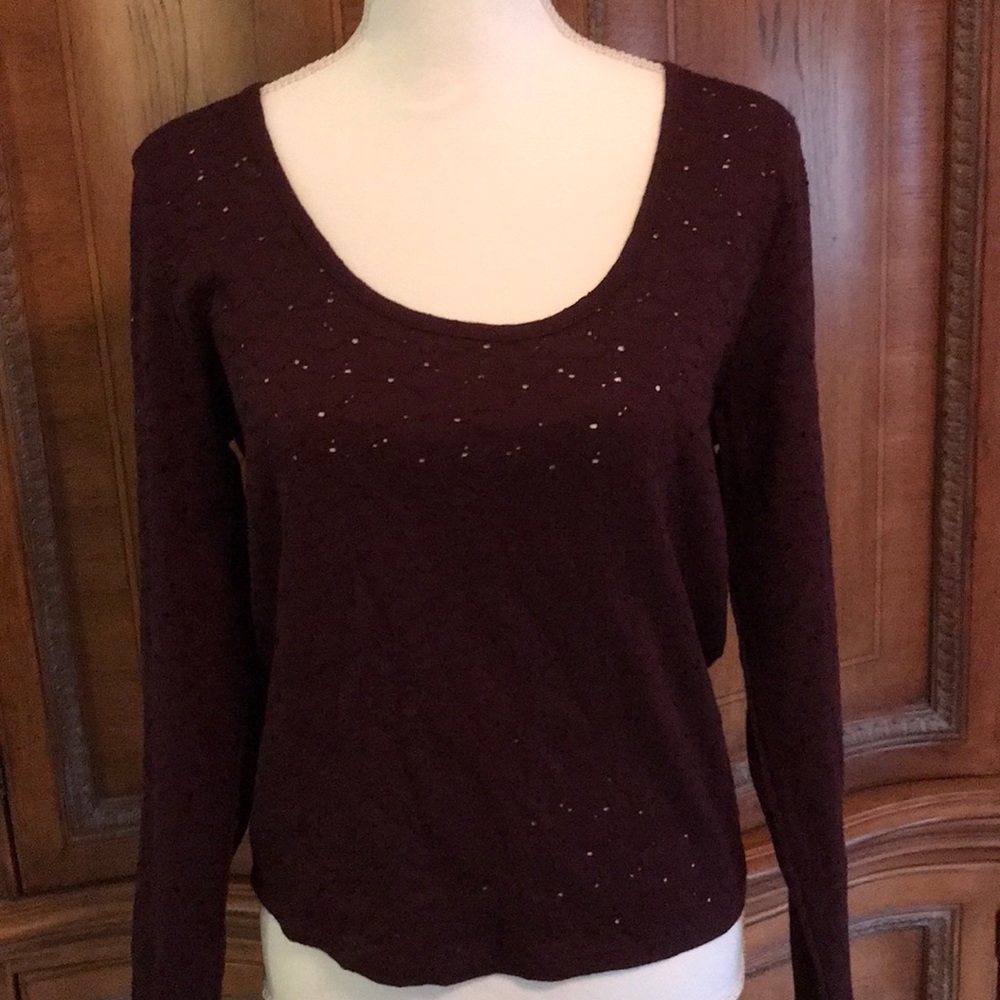 Casual top maroon